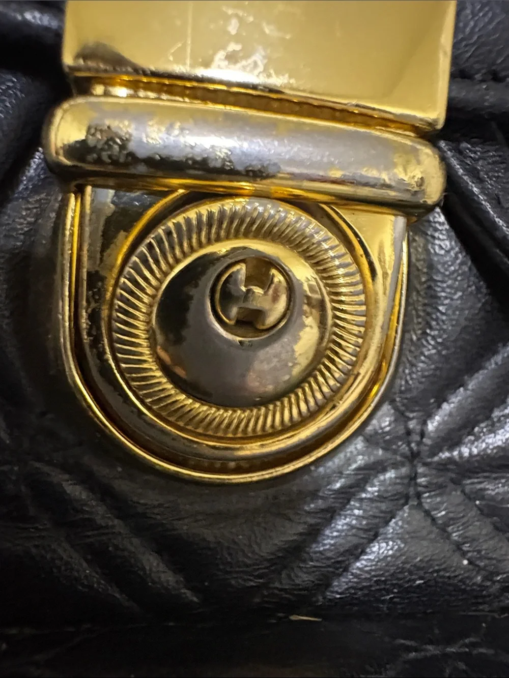 MCM Black Quilted Leather Mini Backpack with Gold Accents